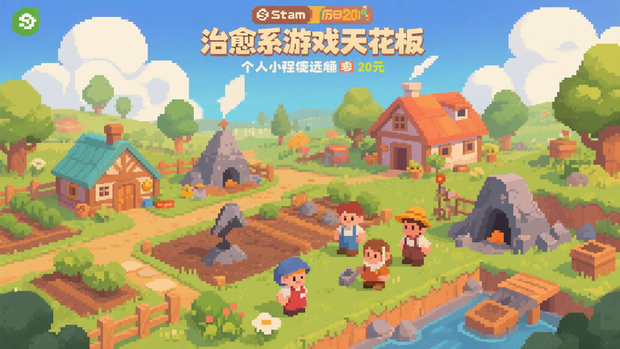 2026年steam夏促 农场经营与像素风格完美结合的代表作,被誉为"治愈系游戏天花板"。一个人独立开发历